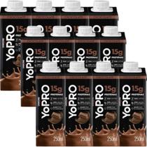 Kit 12x YoPRO bebida láctea UHT 250ml Danone - 15g de proteínas