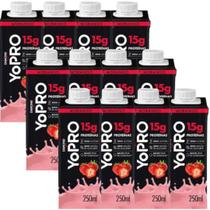 Kit 12x YoPRO bebida láctea UHT 250ml Danone - 15g de proteínas