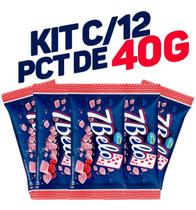 Kit 12x40g Bala 7belo Pastilha Goma Mastigável Macia Crocante Doce
