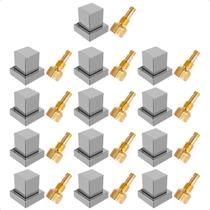 Kit 13 Acabamento de Registro 1/2 3/4 e 1 Polegada Cromado Quadrado Pressão Padrão Docol