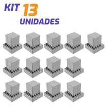 Kit 13 Acabamento P/ Reg Quadrado Cromado Abs 1/2 Ou 3/4 - Dazie Metais