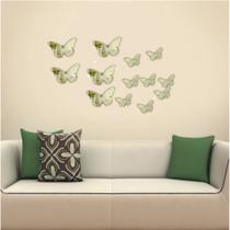 Kit 13 Borboletas Decorativas Acrílico Espelhado Sala Recepção Kit 13 Borboletas Decorativas Acrílico Espelhado Sala Recepção