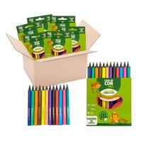 Kit 13 Caixas De Lápis De Cor Mini 12 Cores Eco Sextavado