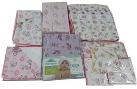 Kit 13 Fralda 1 Cueiro 1 Toalha Capuz 1 Travesseiro Menina Kit 13 Fralda 1 Cueiro 1 Toalha Capuz 1 Travesseiro Menina