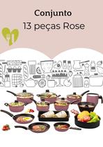 Kit 13 Panelas Rose Moderno Sofisticado Antiaderente Teflon