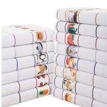 KIt 13 Pano de Copa Prato Felpudo Atoalhado - Branco KIt 13 Pano de Copa Prato Felpudo Atoalhado - Branco