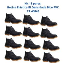 Kit 13 Pares Botina Epi Bico Pvc Segurança Crival CA 40043 Kit 13 Pares Botina Epi Bico Pvc Segurança Crival CA 40043
