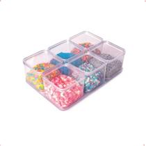 Kit 13 Pçs Organizador Multiuso Transparente Com Encaixe Kit 13 Pçs Organizador Multiuso Transparente Com Encaixe