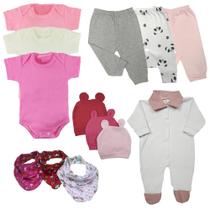 Kit 13 Pçs Roupa De Bebê Macacão Touca Body Menino Menina Kit 13 Pçs Roupa De Bebê Macacão Touca Body Menino Menina