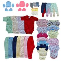 Kit 13 peças enxoval bebê body calça e meia Algodão
