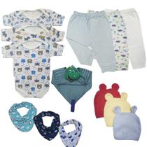Kit 13 Peças Roupa De Bebê Body Mijão Touca Naninha Bandana Kit 13 Peças Roupa De Bebê Body Mijão Touca Naninha Bandana