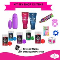 KIT 13 Produtos Eróticos SEX SHOP - Atacado e Revenda SEXY SHOP - Adulto Casal - Namorados
