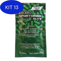 Kit 13 Sportdrink Elite Exceed Energy Isotônico Água Coco