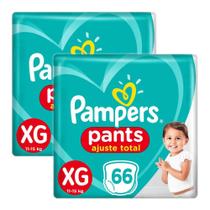 Kit 132 Fralda Pampers Pants Ajuste Total Top Tamanho XG Kit 132 Fralda Pampers Pants Ajuste Total Top Tamanho XG
