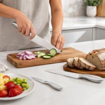 Kit 13pçs Panelas Pratic Cook Crema + Jogo De Faca Inox - Mimo Style Kit 13pçs Panelas Pratic Cook Crema + Jogo De Faca Inox - Mimo Style