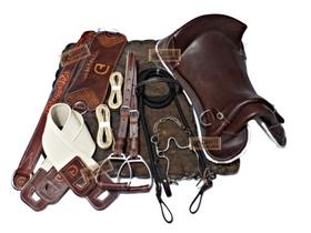 KIT 13x Montaria PEÇAS Sela Freio Ouro e MANTA LÃ SOCADA