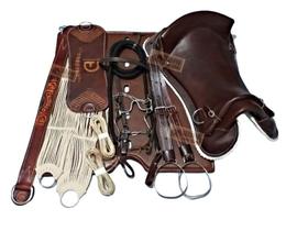 KIT 13x PEÇAS Sela Freio de Ouro e MANTA GEL Montaria