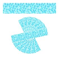 Kit 14 Adesivos Piscina Vinílico Fundo Água Clara 100x20cm