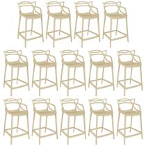 Kit 14 Banquetas Média Allegra 66cm Design Cozinha/Bancada - Nude Kit 14 Banquetas Média Allegra 66cm Design Cozinha/Bancada - Nude