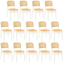Kit 14 Cadeiras de Jantar Roma para Sala e Cozinha - Branco Kit 14 Cadeiras de Jantar Roma para Sala e Cozinha - Branco