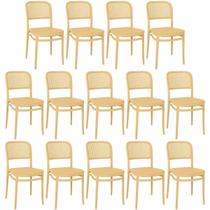 Kit 14 Cadeiras de Jantar Roma para Sala e Cozinha - Nude Kit 14 Cadeiras de Jantar Roma para Sala e Cozinha - Nude