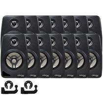 Kit 14 Caixas Som Ambiente Acústica 55w 8ohms Suporte Parede 60/200 Kit 14 Caixas Som Ambiente Acústica 55w 8ohms Suporte Parede 60/200