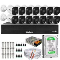 Kit 14 Cameras 1220 Full Color Intelbras Dvr Mhdx 16 Ch Color Noite C/HD 500GB Kit 14 Cameras 1220 Full Color Intelbras Dvr Mhdx 16 Ch Color Noite C/HD 500GB