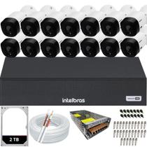 Kit 14 Câmeras Intelbras Multi Hd 1120b Dvr 16 Canais Hd 2TB Kit 14 Câmeras Intelbras Multi Hd 1120b Dvr 16 Canais Hd 2TB