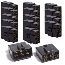 Kit 14 Conectores 6 Vias C/ Trava Som Automotivo Faston