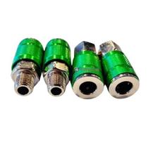 kit 14 Conectores de engate rápido compressor de ar pistola pintura ou lixadeira 1/4" kit 14 Conectores de engate rápido compressor de ar pistola pintura ou lixadeira 1/4"