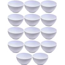 Kit 14 Cumbucas para Restaurante 356ml Brancas Tigelas de Plástico Lancherias Bares Cinquetti