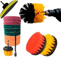Kit 14 Escovas Limpeza Pesada Azulejo Rejunte Pia Box Geral Para Parafusadeira