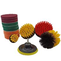 Kit 14 Escovas Rotativa Giratória de Encaixe para Limpeza