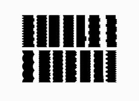 Kit 14 Espátulas Decorativa Bolo 15Cm 28 Desenhos - Acrílico