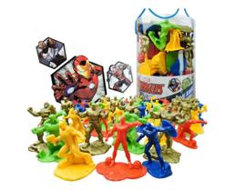 Kit 14 Herois Bonecos Minaturas Original Marvel Avengers Kit 14 Herois Bonecos Minaturas Original Marvel Avengers