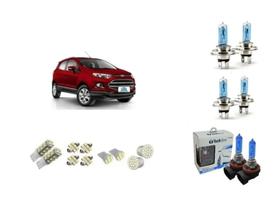 Kit 14 Lampadas Farol + Milha H11 + Leds Ecosport 2013..