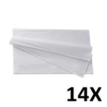 Kit 14 Panos de Limpeza Multiuso Reutilizável 30X40cm Branco