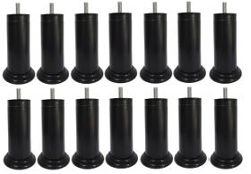 Kit 14 Pe Cama Box Fixo Preto 12cm Plástico Com Parafuso Central Kit 14 Pe Cama Box Fixo Preto 12cm Plástico Com Parafuso Central