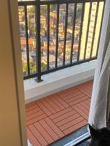 KIT 14 PEÇAS DECK MODULAR TEXTURA MADEIRA PLÁSTICO 30x30 ÁREA PISCINA VARANDA