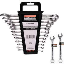 Kit 14 Peças Jogo Chave Combinada Boca E Estrela 6 A 22Mm Kit 14 Peças Jogo Chave Combinada Boca E Estrela 6 A 22Mm