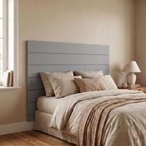 Kit 14 Placas Autocolante Lambri em MDF 203x60cm Multifuncional Cinza Onedoor Branco Onewall
