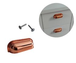 Kit 14 Puxador Concha Quadrado para Gavetas Armários Móveis