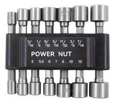 Kit 14 Soquete Canhão Sextavado Chave Bits P/ Parafusadeira Imantado Kit 14 Soquete Canhão Sextavado Chave Bits P/ Parafusadeira Imantado