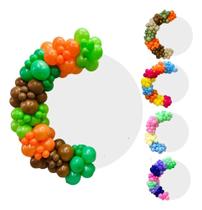 Kit 140 Balões Bexiga Arco Decoração Festa Aniversário Temas Kit 140 Balões Bexiga Arco Decoração Festa Aniversário Temas