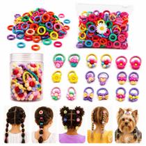 Kit 140 Xuxinhas Infantil elastico de cabelo 100 Coloridas ou cor única e lisas 40 com desenhos Kit 140 Xuxinhas Infantil elastico de cabelo 100 Coloridas ou cor única e lisas 40 com desenhos