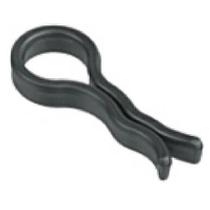 Kit 144 Presilhas para Calça Clips Prendedores de Cabides 8x2cm Pretos Plásticos