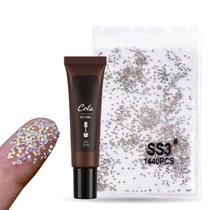 Kit 1440 Strass Pedrinha Decoração Unha + Cola Em Gel De Unha Kit 1440 Strass Pedrinha Decoração Unha + Cola Em Gel De Unha