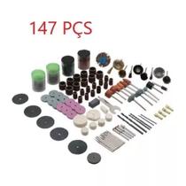 Kit 147 Pçs Discos Micro Retifica Dremel Corte + Hastes