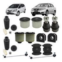 Kit 14pç Suspensão Dianteira Honda City / Fit 2009 A 2014 Kit 14pç Suspensão Dianteira Honda City / Fit 2009 A 2014