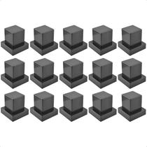 Kit 15 Acabamento de Registro 1/2 3/4 e 1 Polegada Quadrado Preto Black Pressão Gaveta Padrão Deca